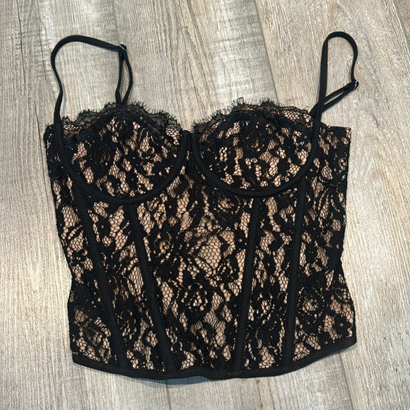 WHITE FOX- Dreamy Moments Lace Bustier Black - Picture 4 of 6